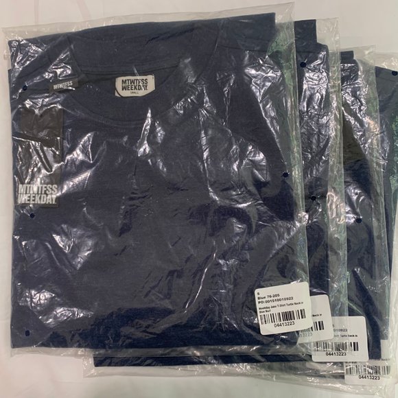 4x WEEKDAY T-Shirts (Blue) - Men's Small - Picture 2 of 2